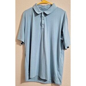 Free Fly Polo Shirt Mens L Green Bamboo Performance Short Sleeve Fishing Golf